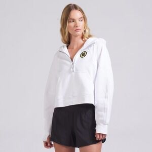 Lululemon Boston Bruins Womens XL/2XL Scuba Oversized Half-Zip Hoodie White